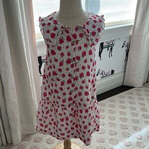 Pink Strawberry 🍓 Casual Sundress with Flutter Sleeves